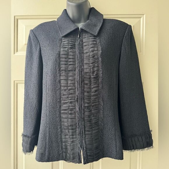 ST. John Women’s Jacket With Zipper Size 10 - Picture 7 of 15